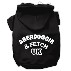 Aberdoggie UK Screenprint Pet Hoodies Black Size XS (8)