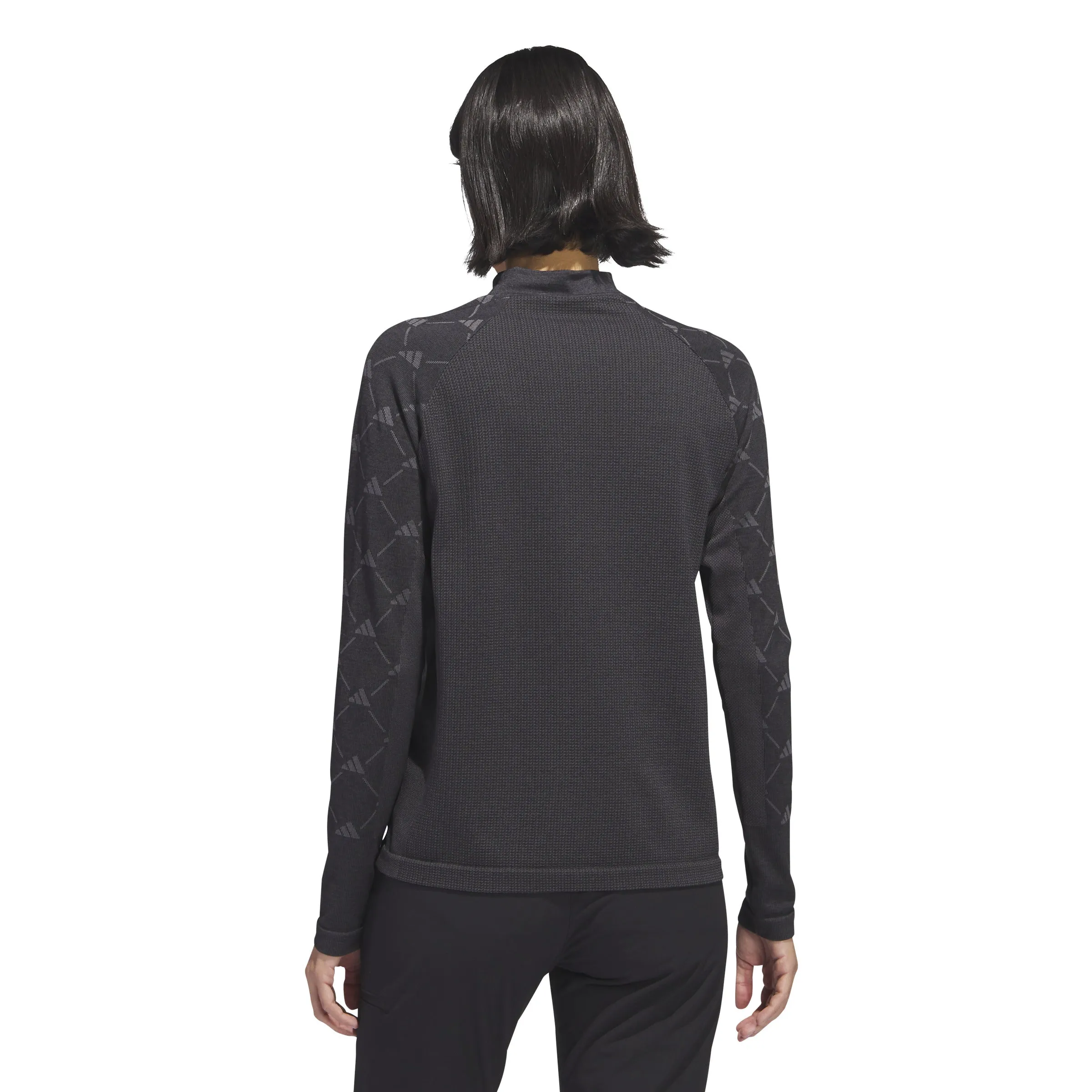 adidas Women's Ultimate365 Tour Monogram Mock Neck - Black