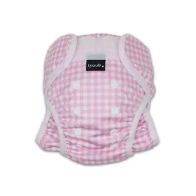 Adjustable Reusable Swim Nappy and Wet Bag - Pink Gingham Check