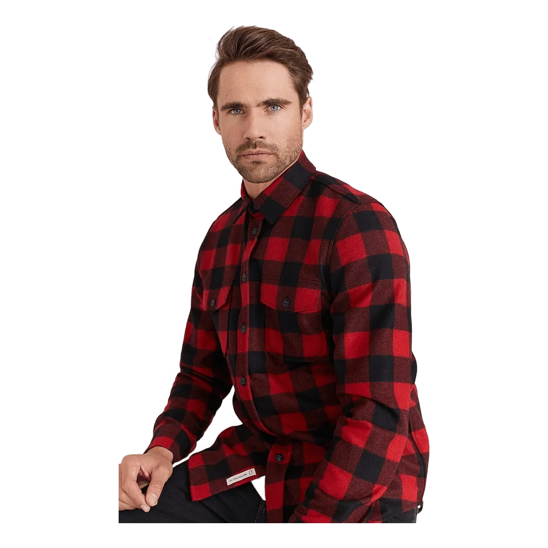 Alaskan Melton Wool Overshirt Red Buffalo