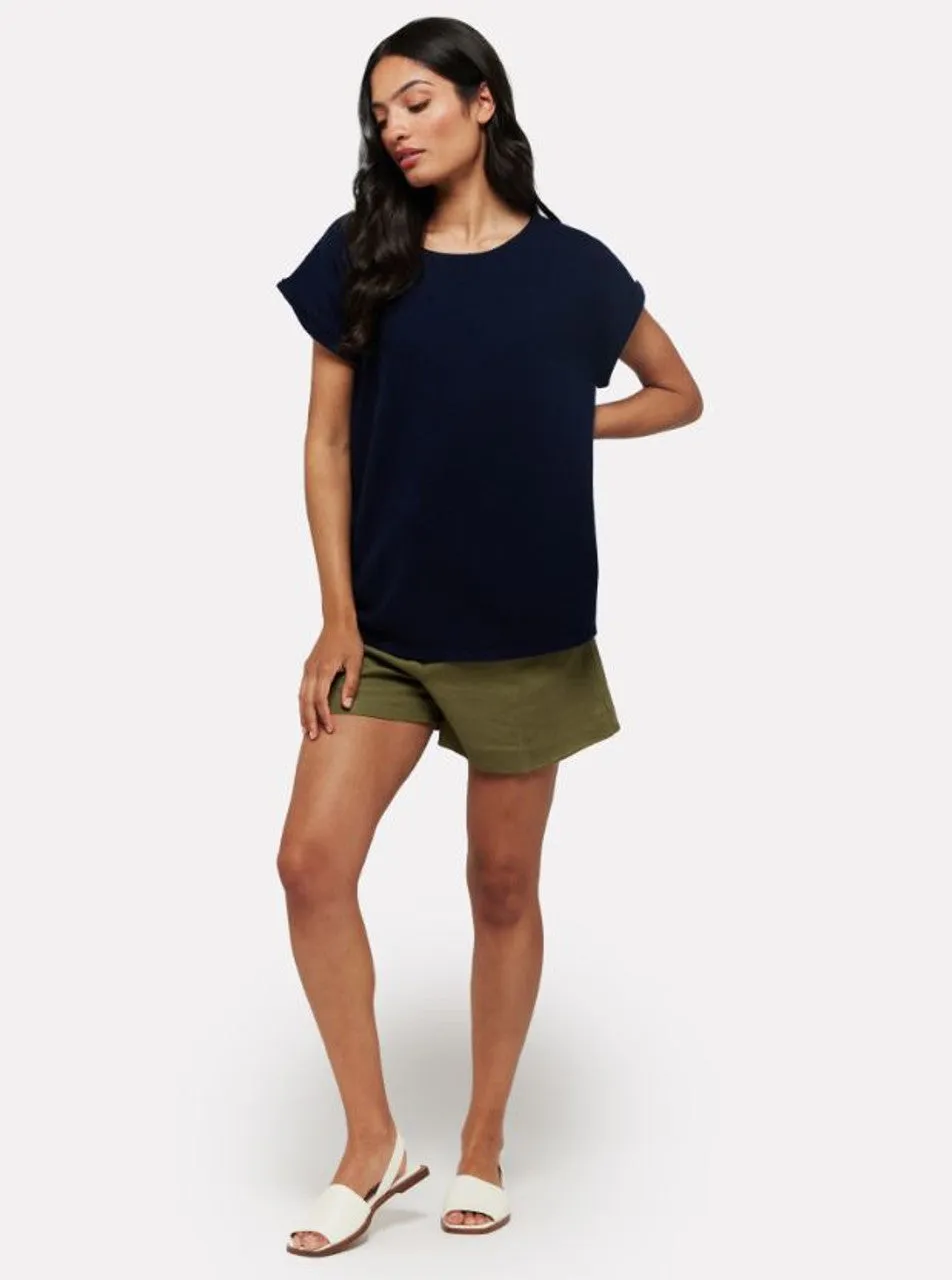 Brodie Cashmere Lizzie Tee in Navy