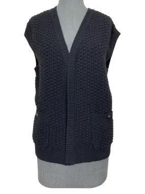 CHANEL Cashmere Open Front Vest Size S