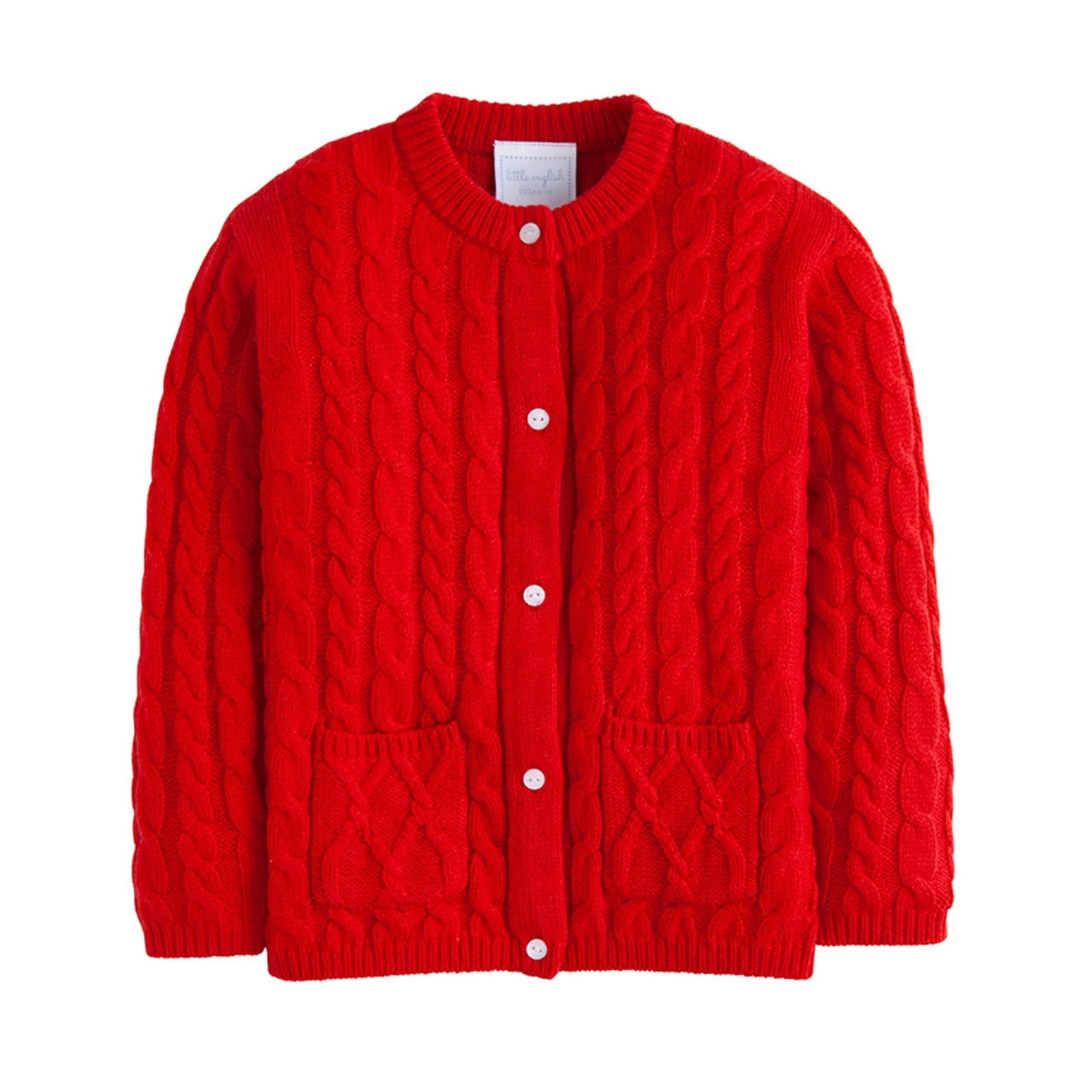 Classic Cashmere Blend Cardigan - Red