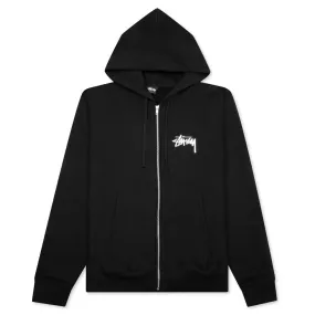 Classic Dot Zip Hood - Black