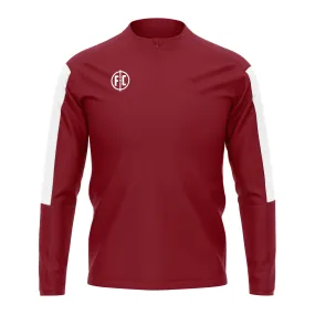 FC 1/4 Zip Microfleece - Maroon/White