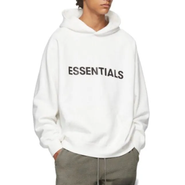 Fear Of God Essentials Front Logo 'White' Hoodie SS20