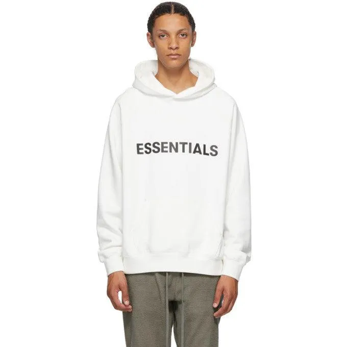 Fear Of God Essentials Front Logo 'White' Hoodie SS20