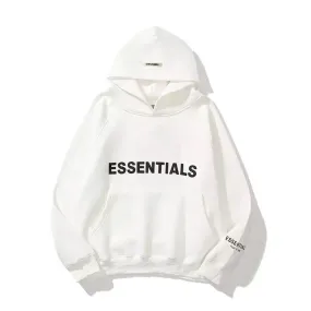 Fear Of God Essentials Front Logo 'White' Hoodie SS20