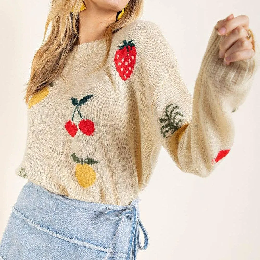 Felicia Spring Time Fruit Sweater