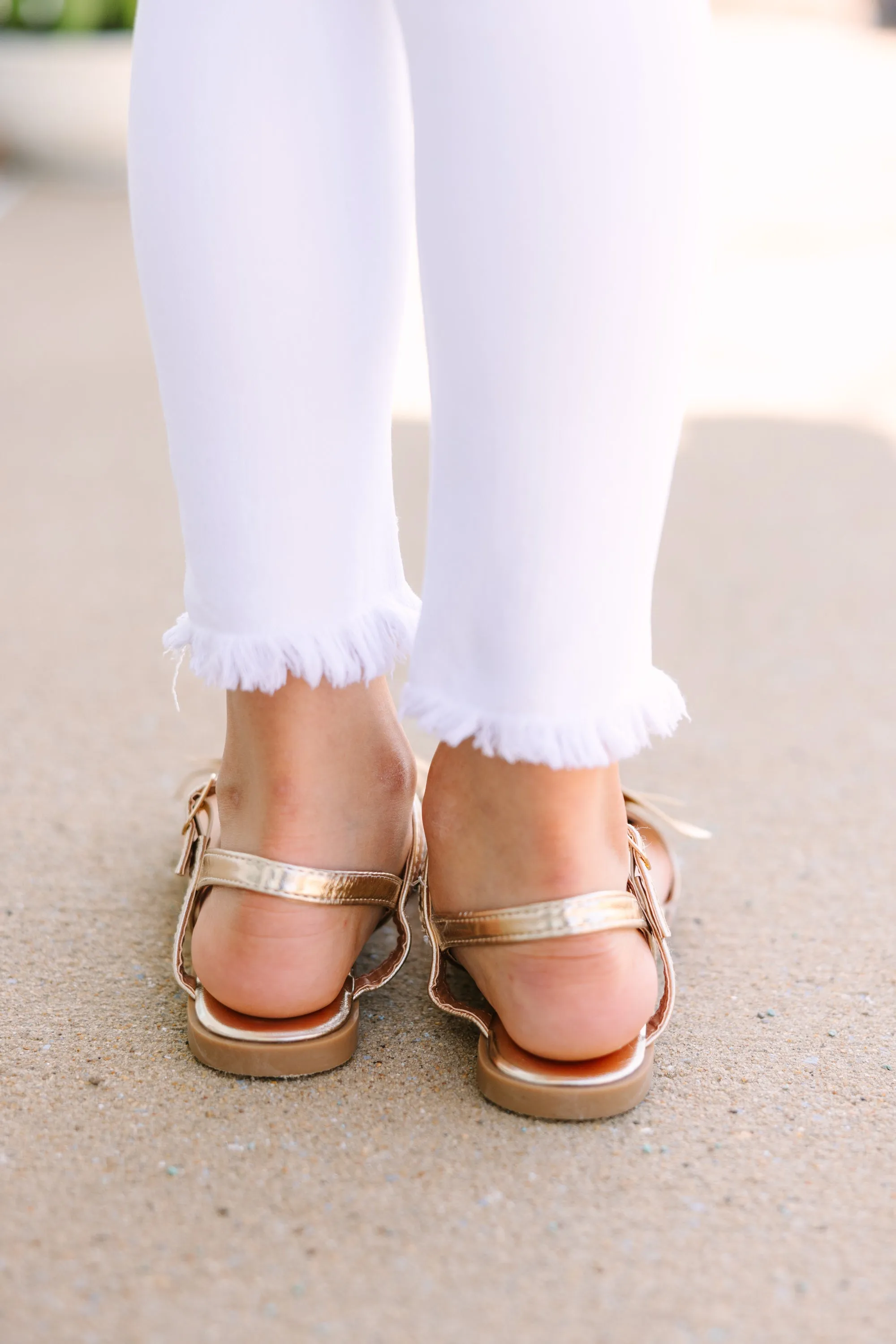 Girls: Feeling So Special Gold Bow Sandal