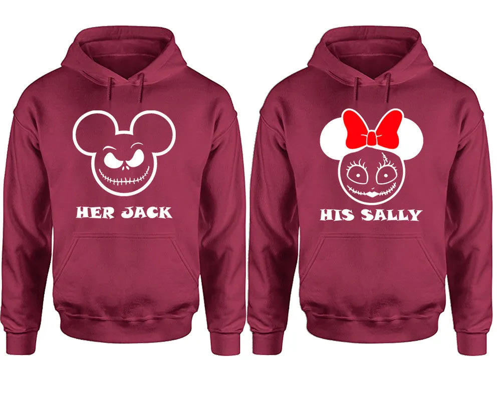 Her Jack His Sally Couple Matching Hoodies