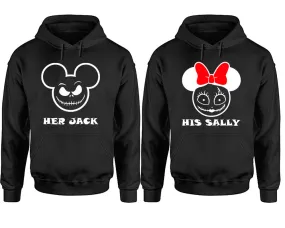 Her Jack His Sally Couple Matching Hoodies