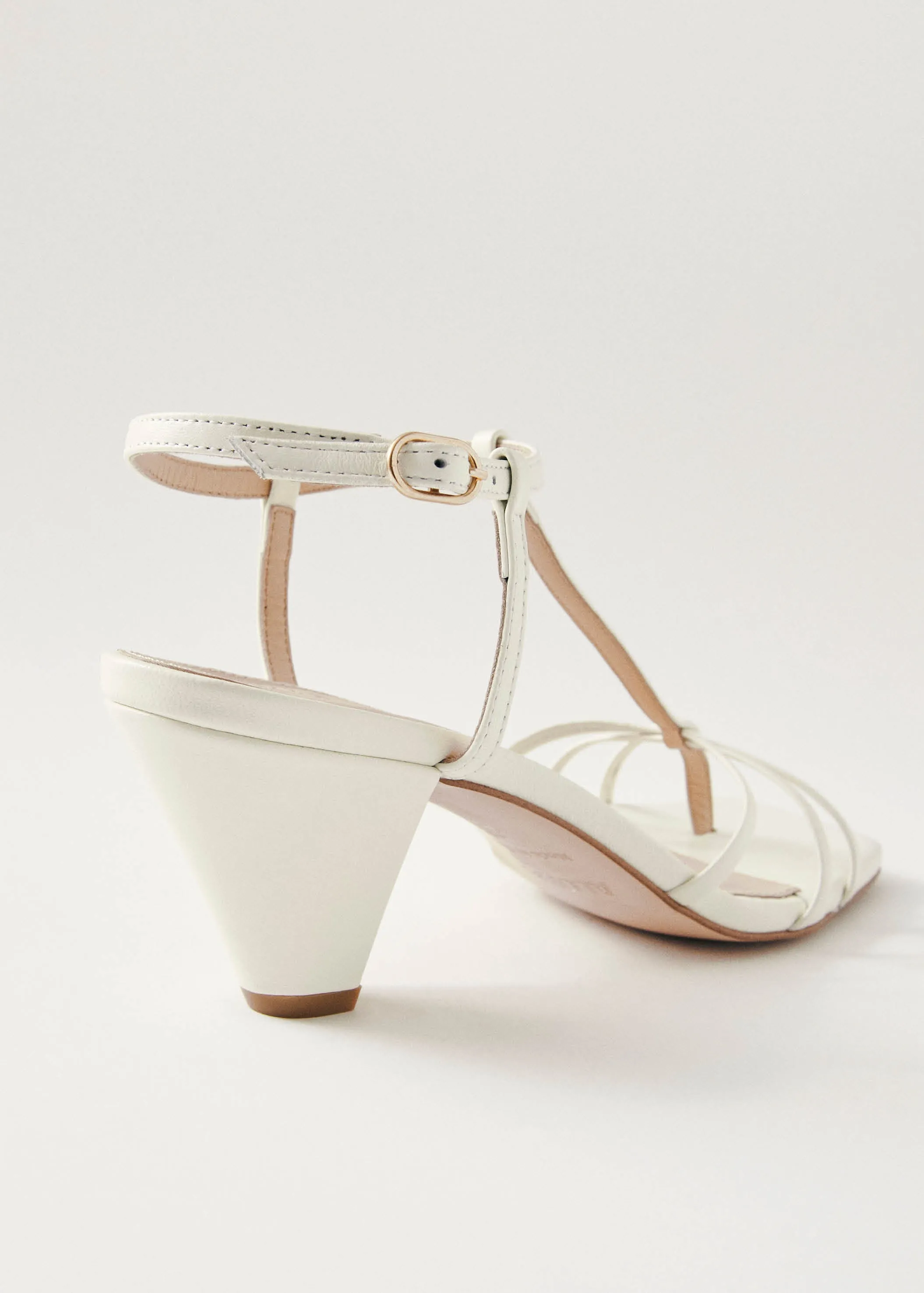 Ines Cream Leather Sandals