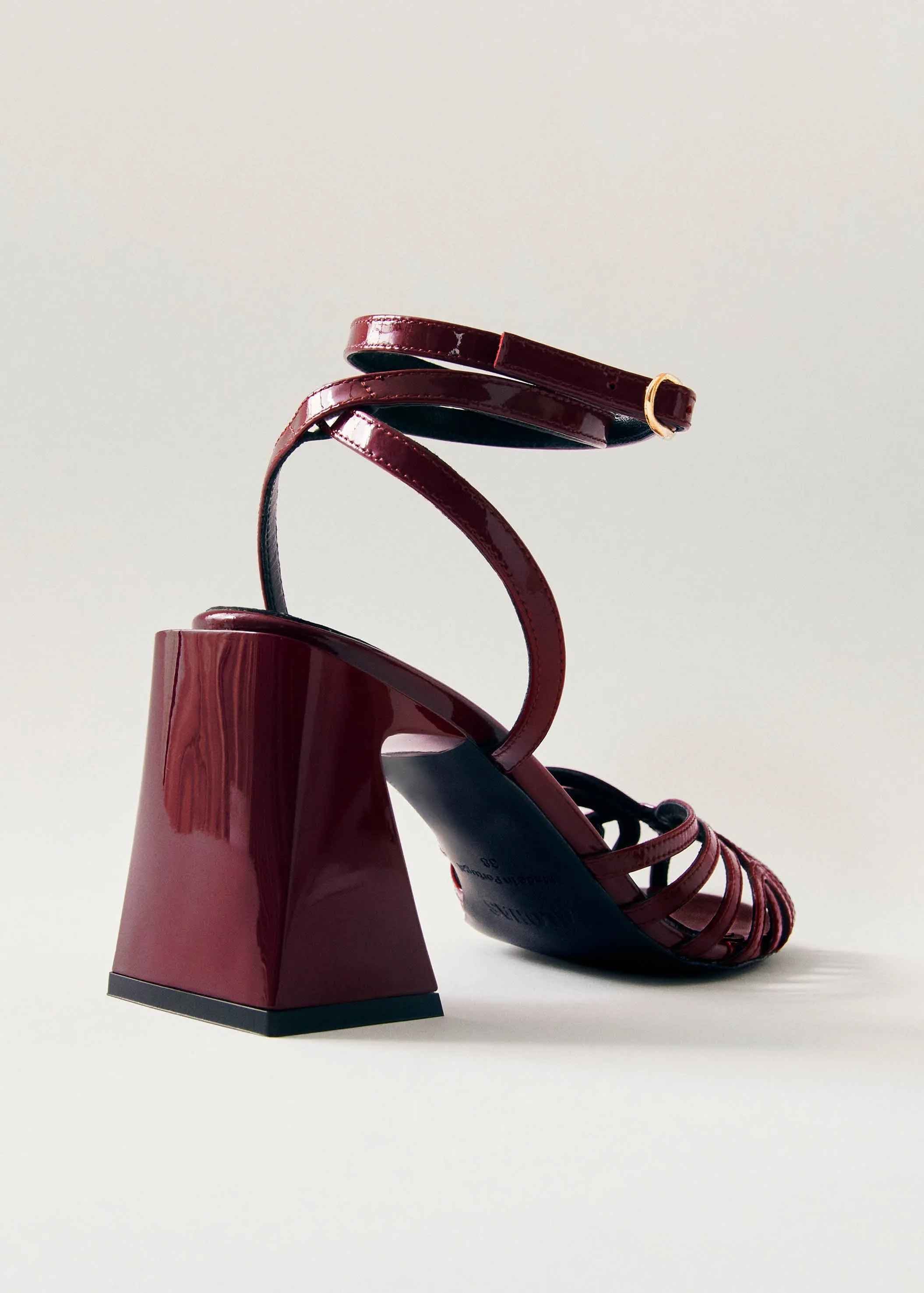 Jessa Onix Burgundy Leather Sandals