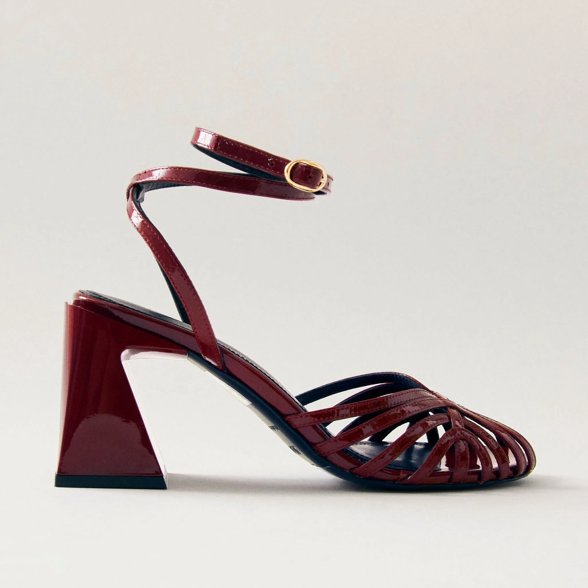 Jessa Onix Burgundy Leather Sandals