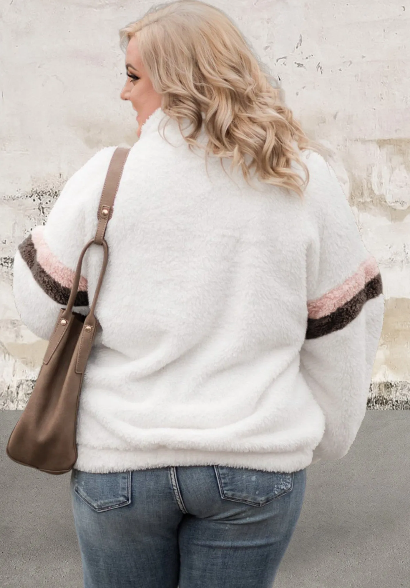 Long Sleeve Pullover Sherpa Sweatshirt