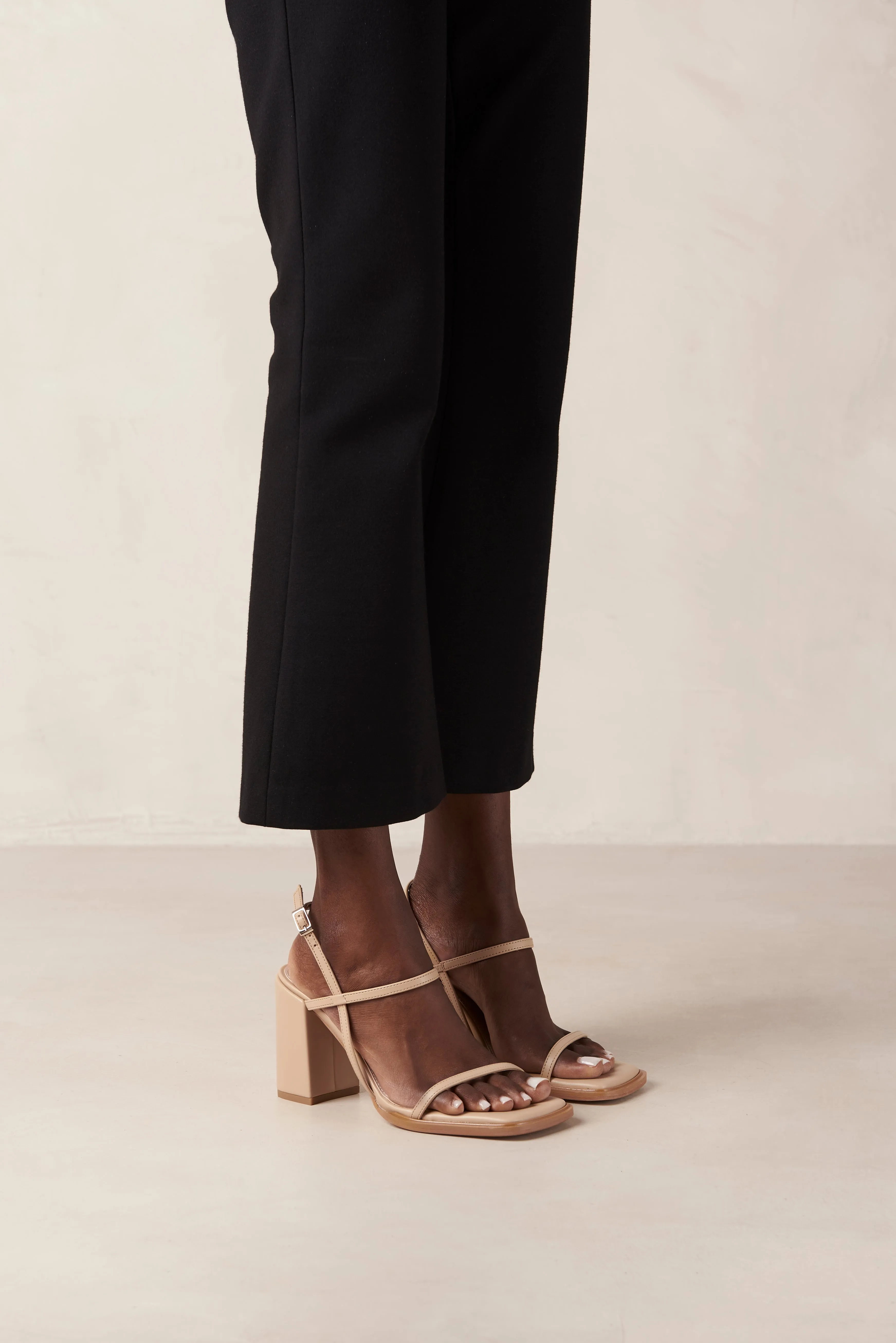 Lorena Tahini Beige Vegan Leather Sandals