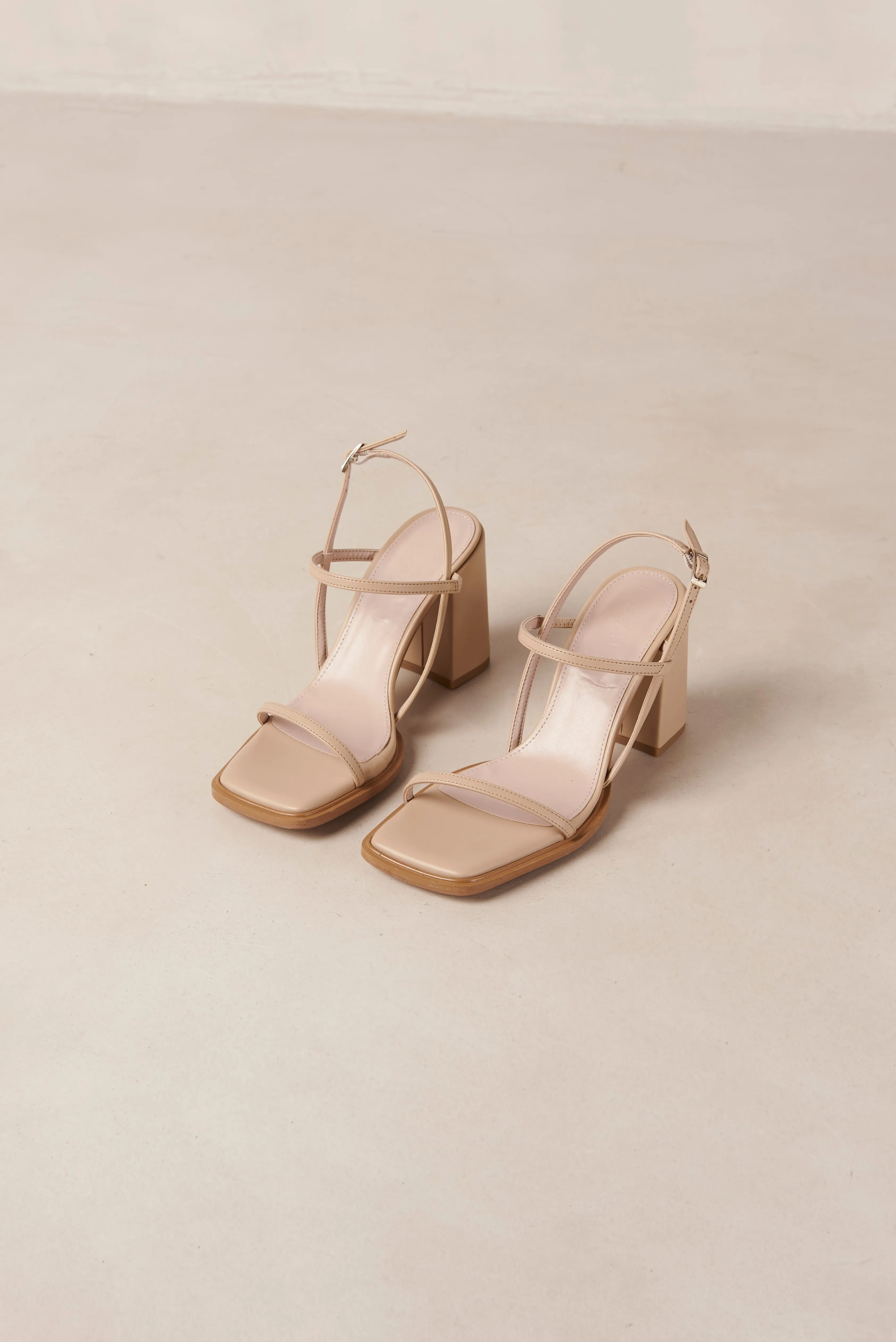 Lorena Tahini Beige Vegan Leather Sandals