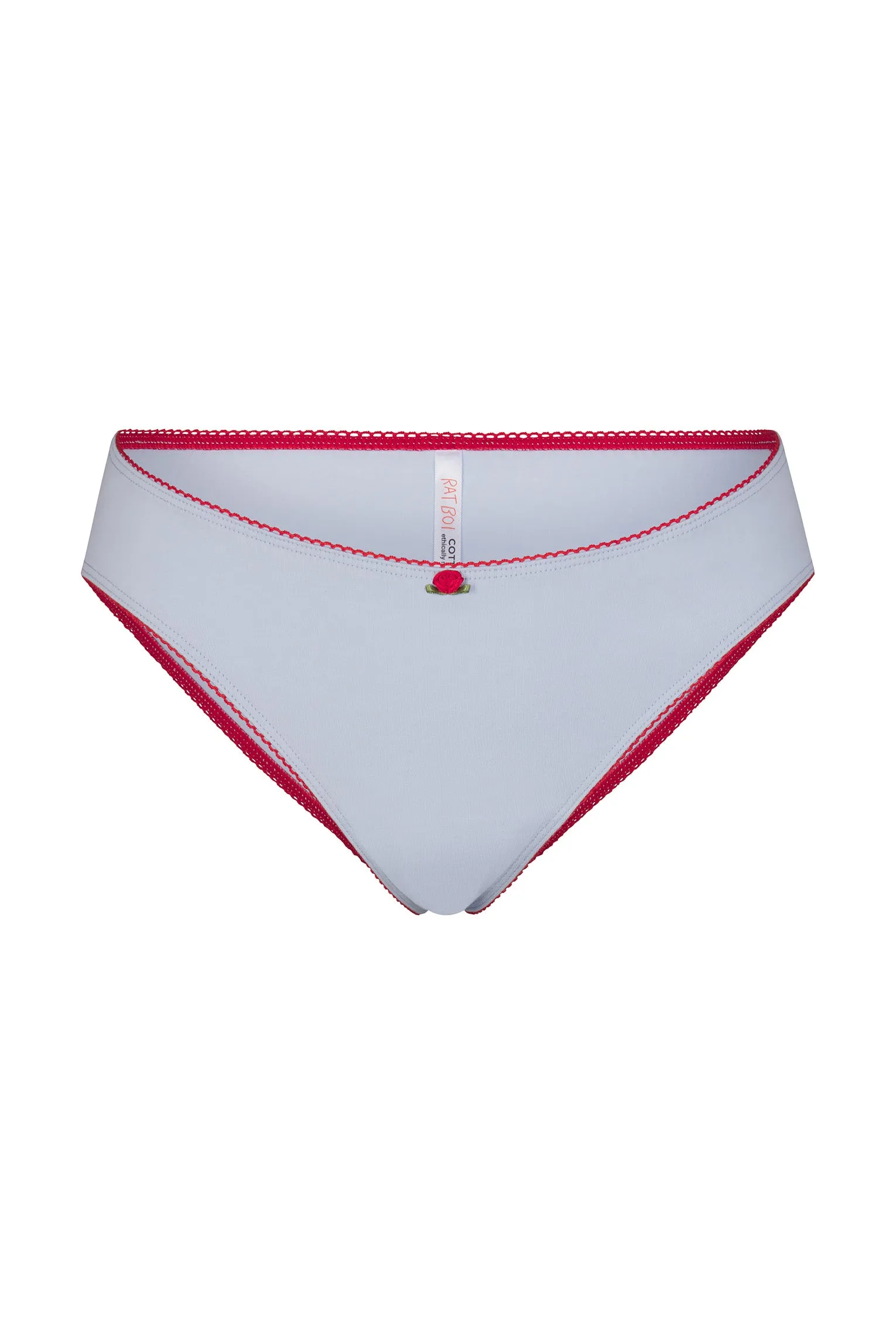 LOW RISE UNDERWEAR IN BABY BLUE/CHERRY