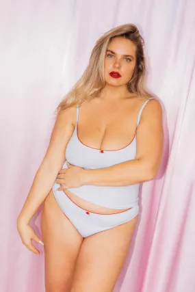 LOW RISE UNDERWEAR IN BABY BLUE/CHERRY