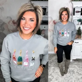 Meet Me At Midnight Faux Glitter Sweatshirt