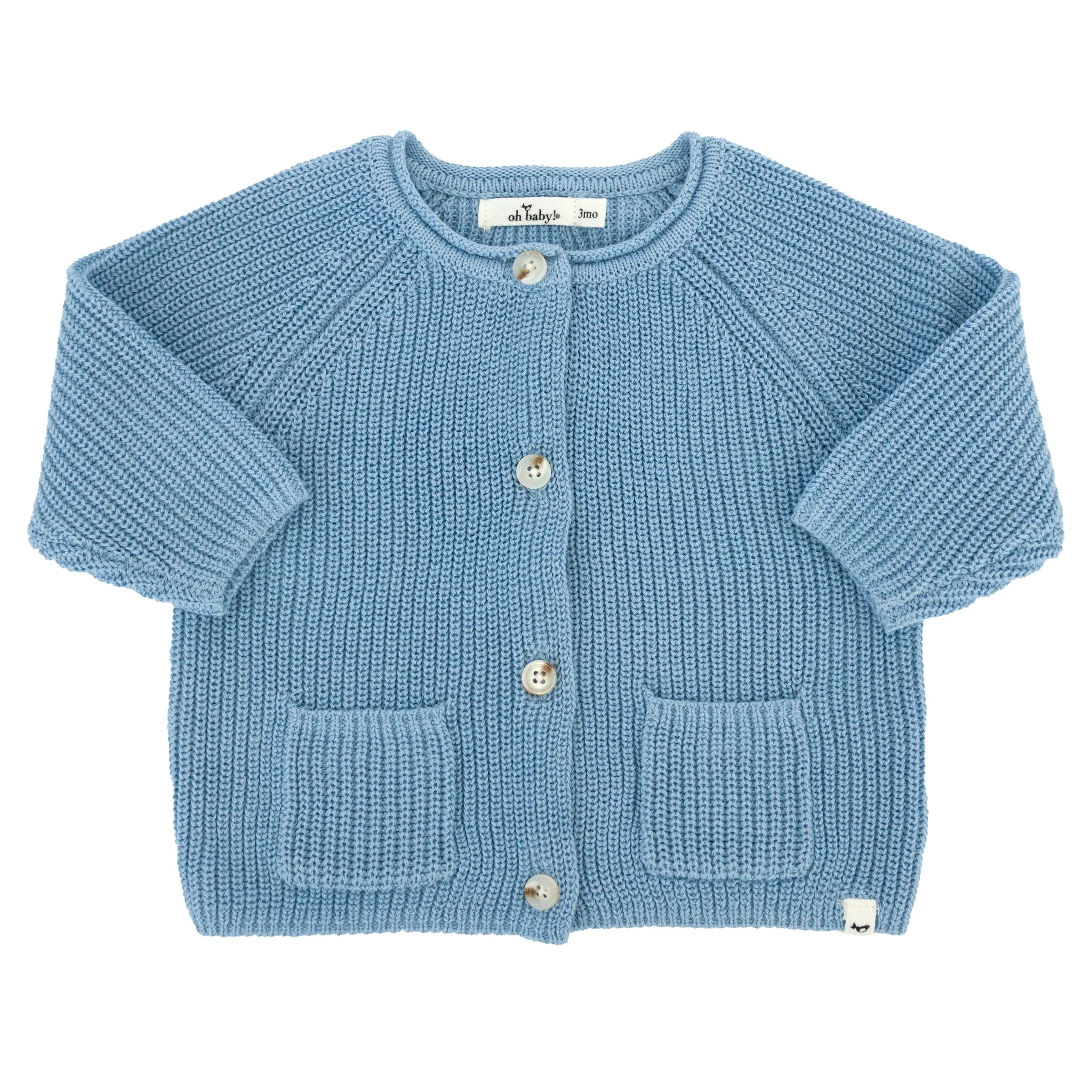 oh baby! Country Club Knitted Cardigan - Blue