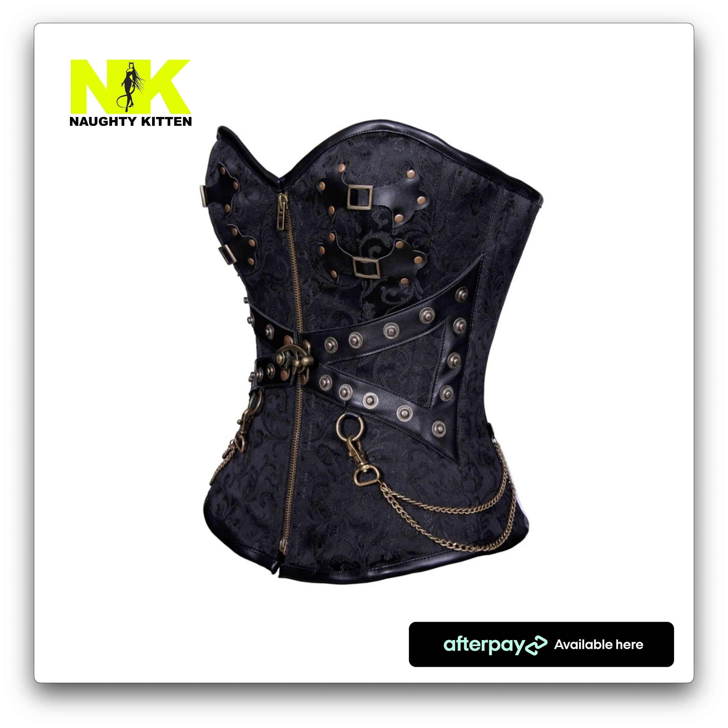 Onyx Brocade Deluxe Corset