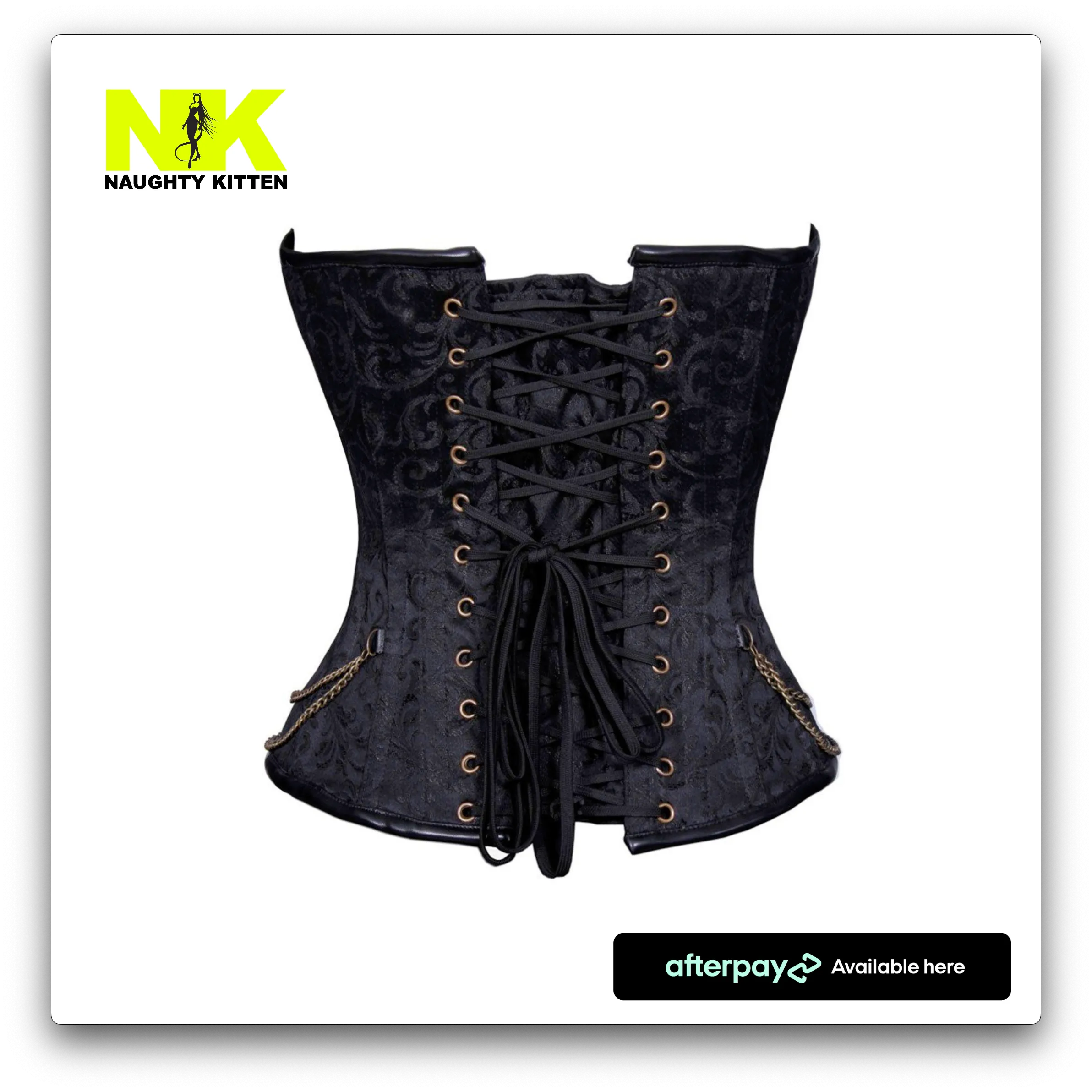 Onyx Brocade Deluxe Corset