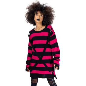 ORIANA JUMPER - BLACK/DARK PINK