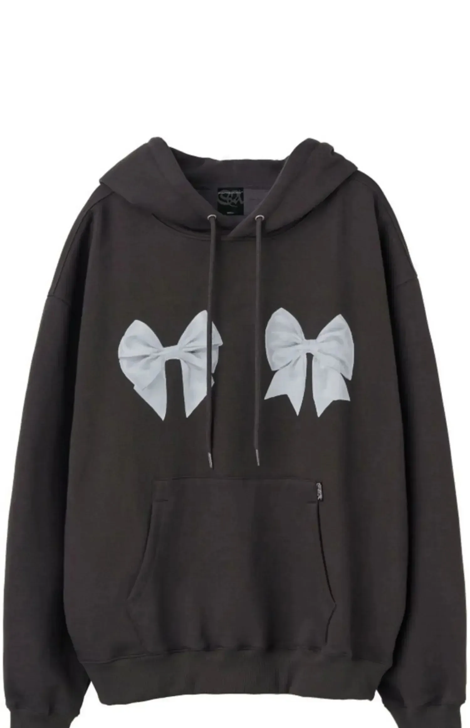 Oversized Bow Print Hoodie