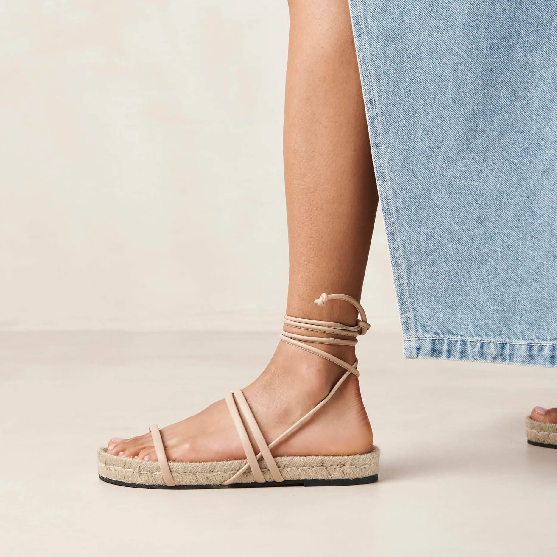 Rayna Beige Leather Sandals