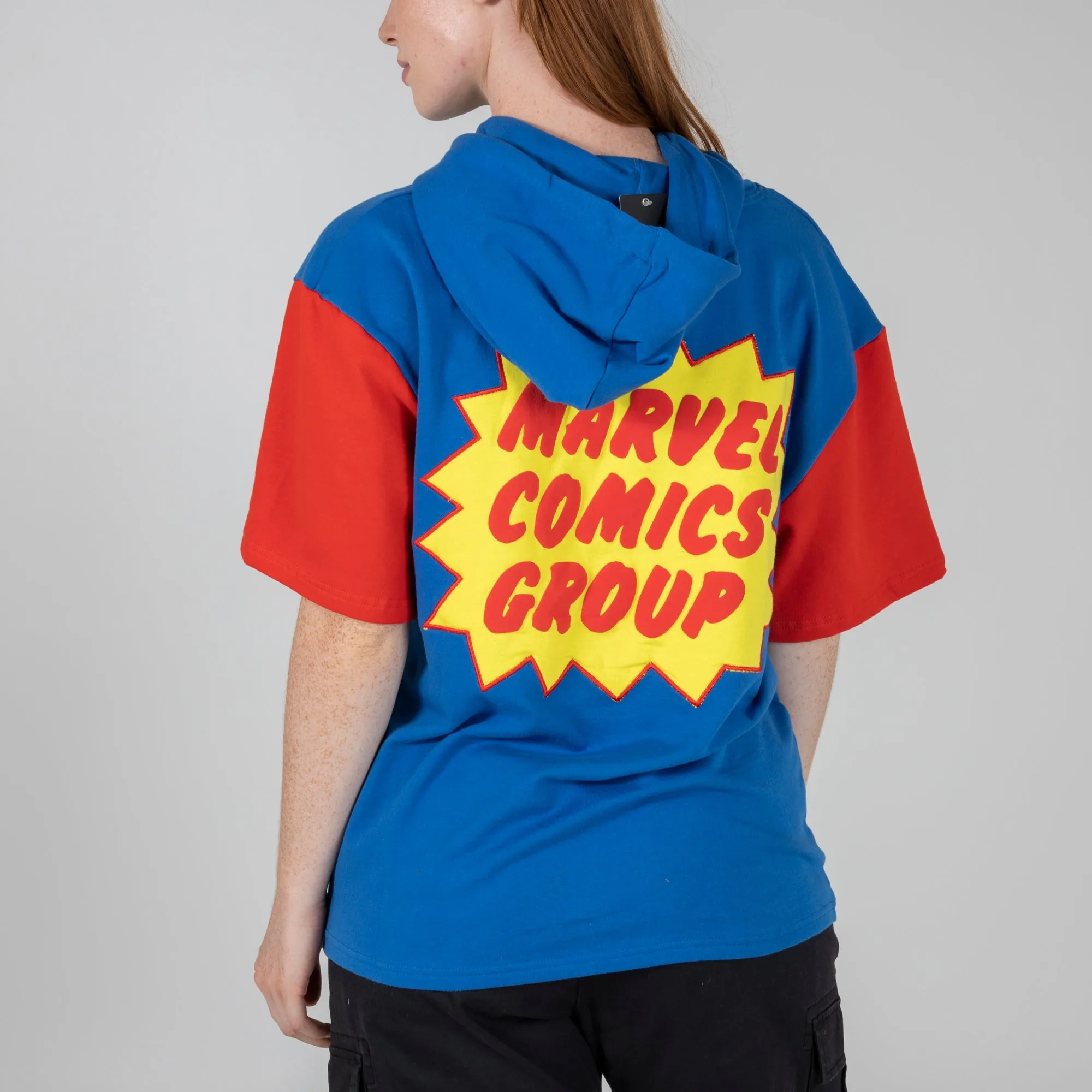 Retro Marvel Comics Group Short Sleeve Hoodie