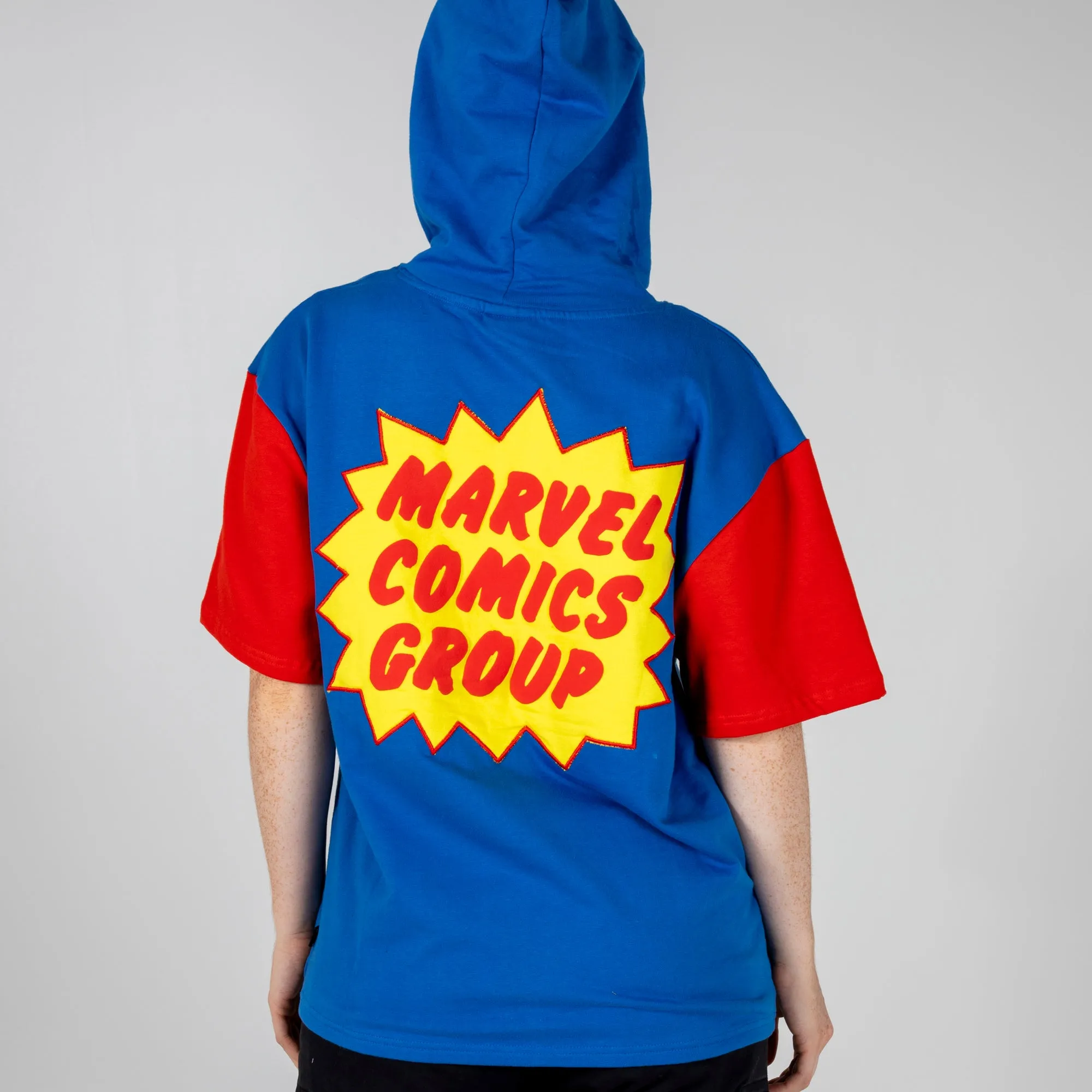 Retro Marvel Comics Group Short Sleeve Hoodie