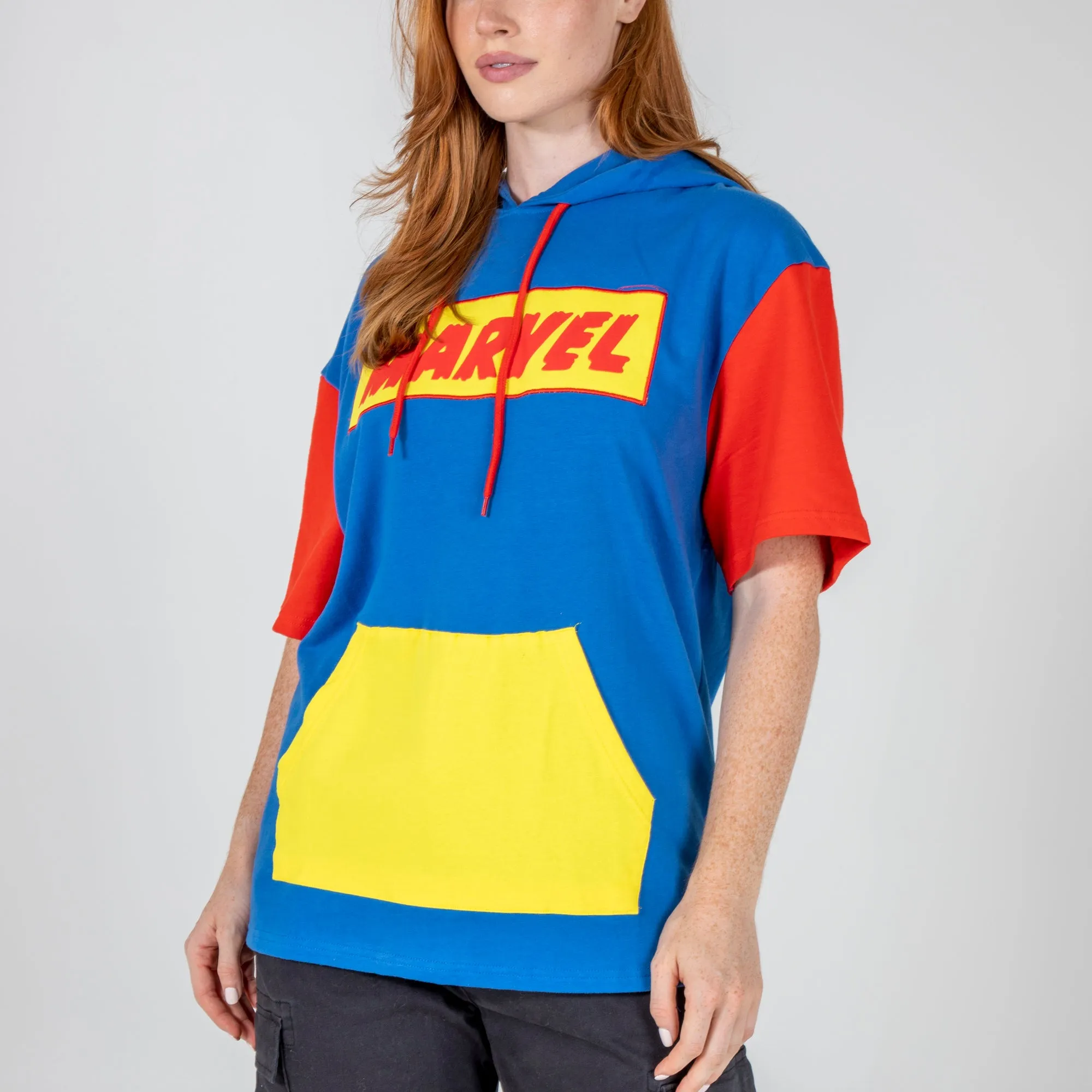 Retro Marvel Comics Group Short Sleeve Hoodie