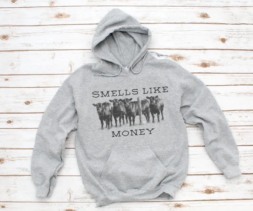 Smells Like Money Cattle or Hog Hoodie