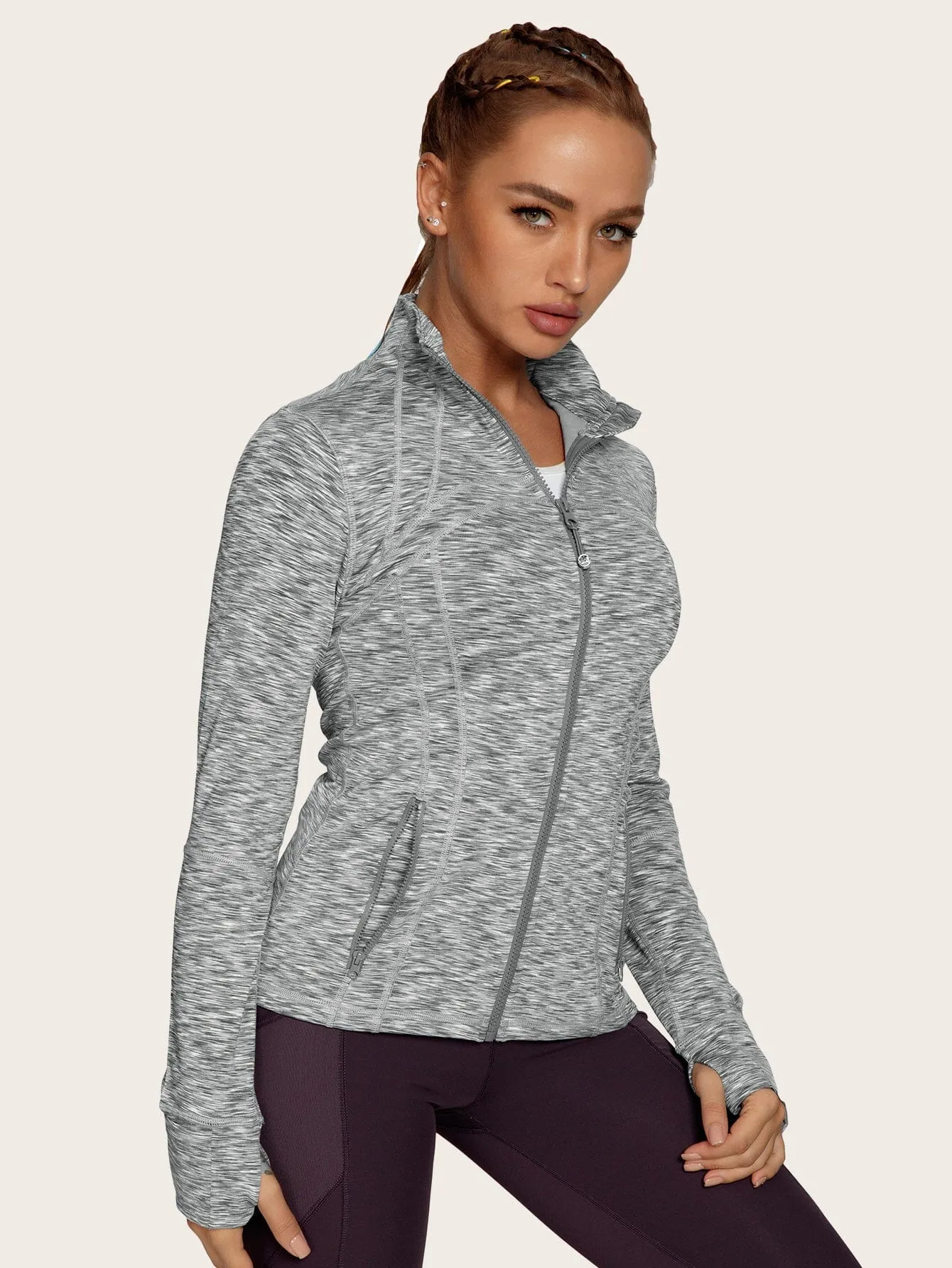 Stylish Soft Jacket with Chic Chest Line Detail - Model 60927