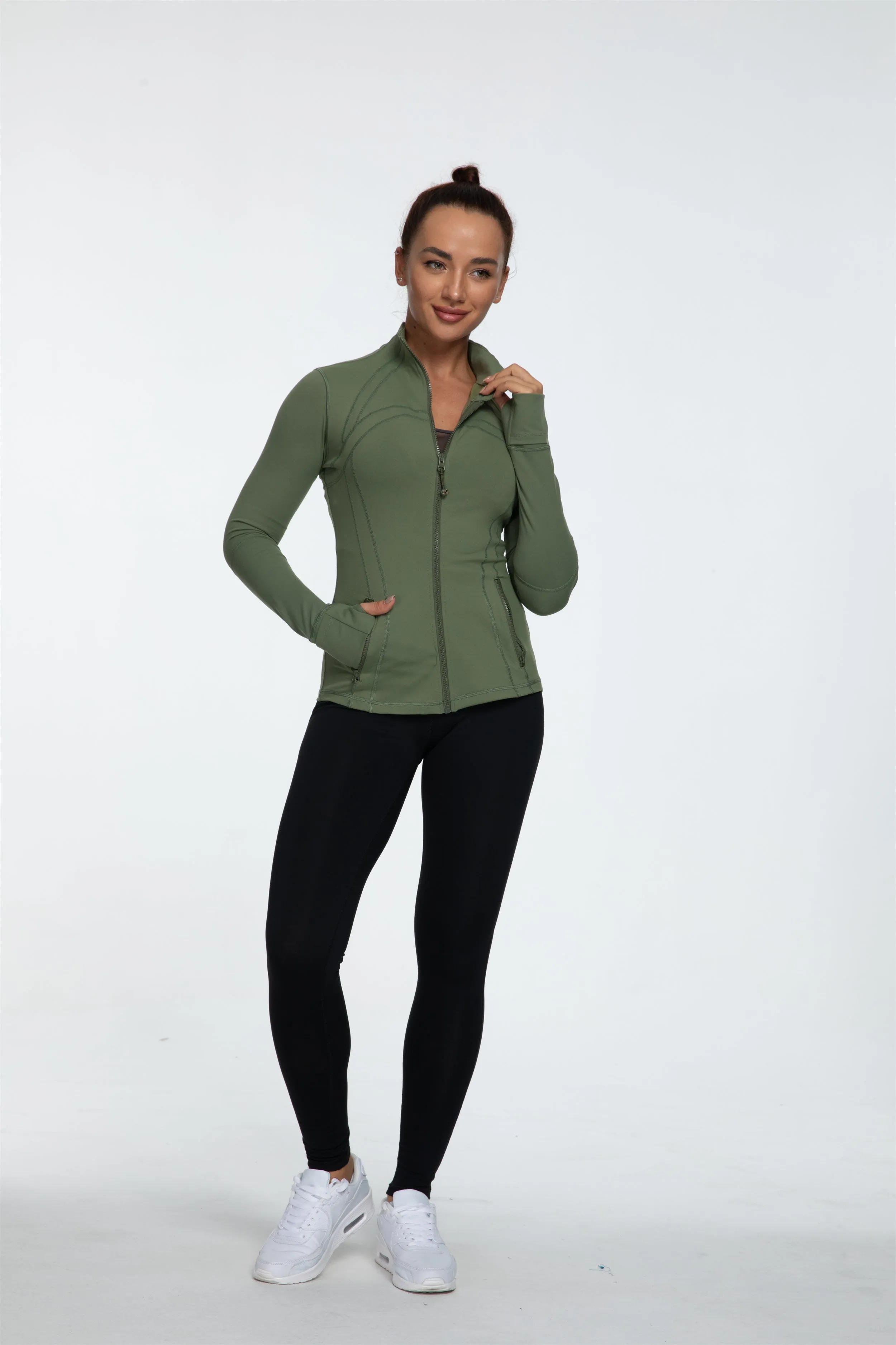 Stylish Soft Jacket with Chic Chest Line Detail - Model 60927