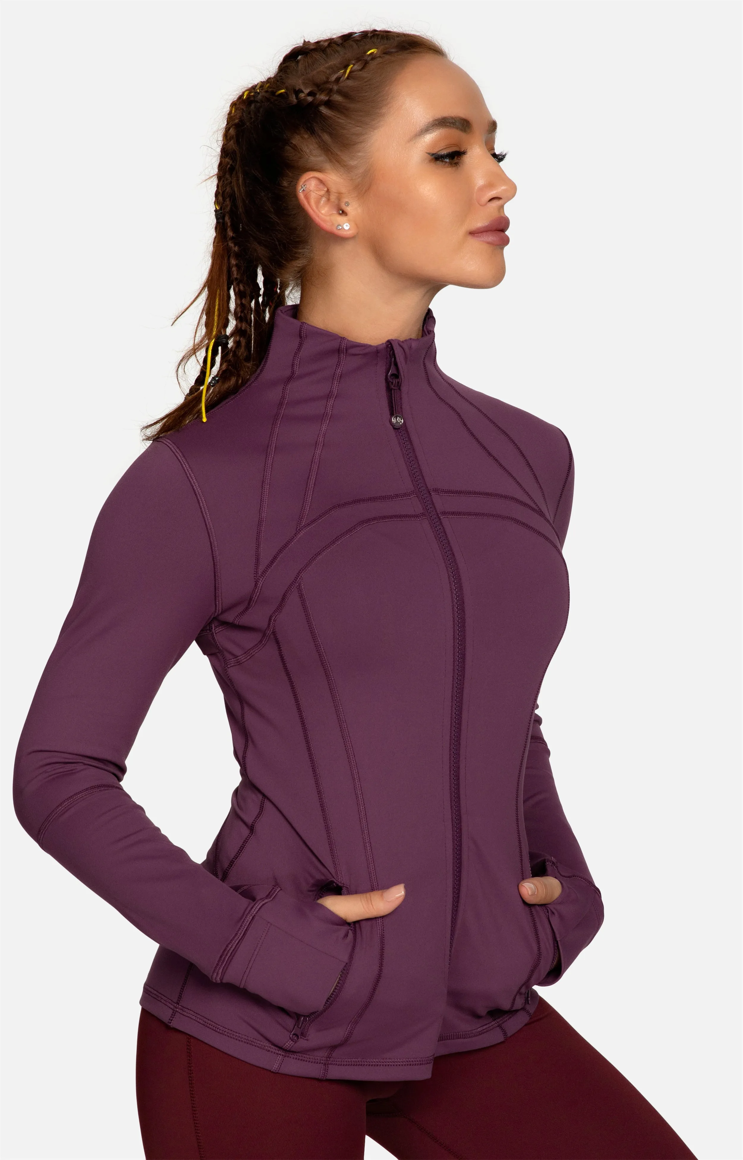 Stylish Soft Jacket with Chic Chest Line Detail - Model 60927