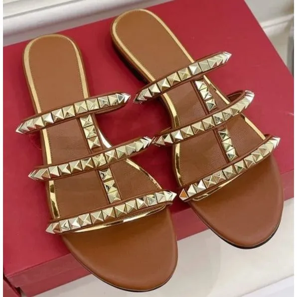 Strap Push-in Flat Sandals