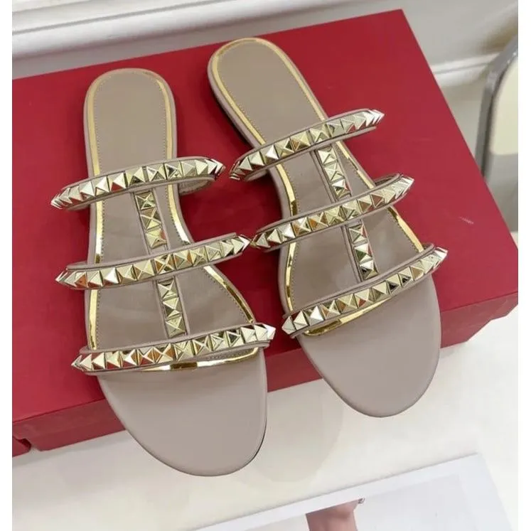 Strap Push-in Flat Sandals