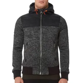 Superdry Men's Storm Mountain Hybrid Zip Hoody - Black/Grey Grit