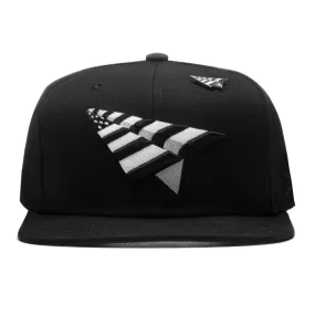 The Original Crown Old School Snapback w/ Black Undervisor - Black