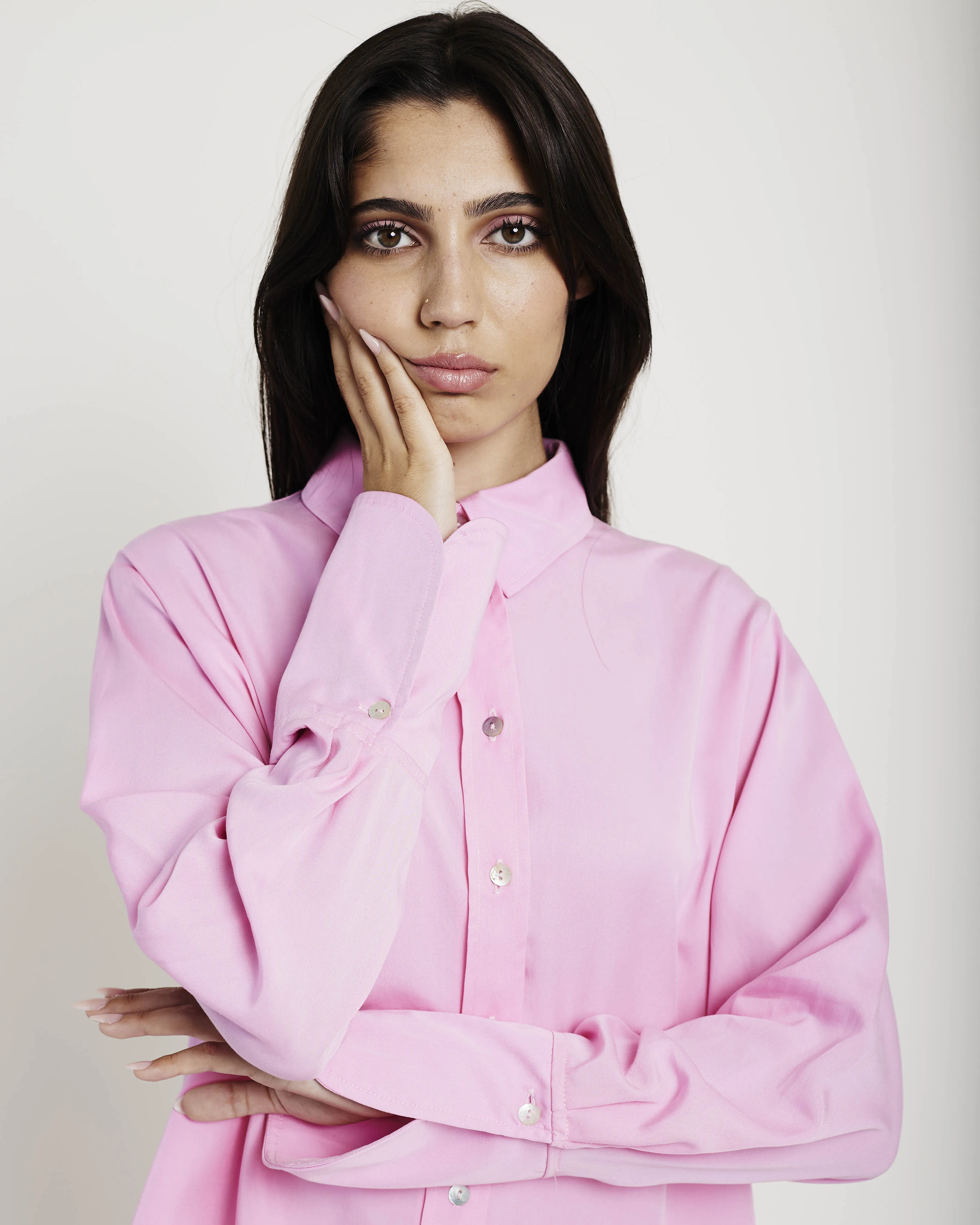 The Ultimate Tencel Shirt in Soft Pink