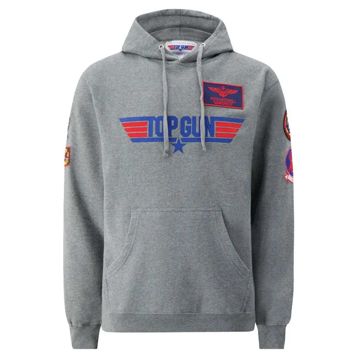 TOP GUN Unisex Logo Hoodie - GREY