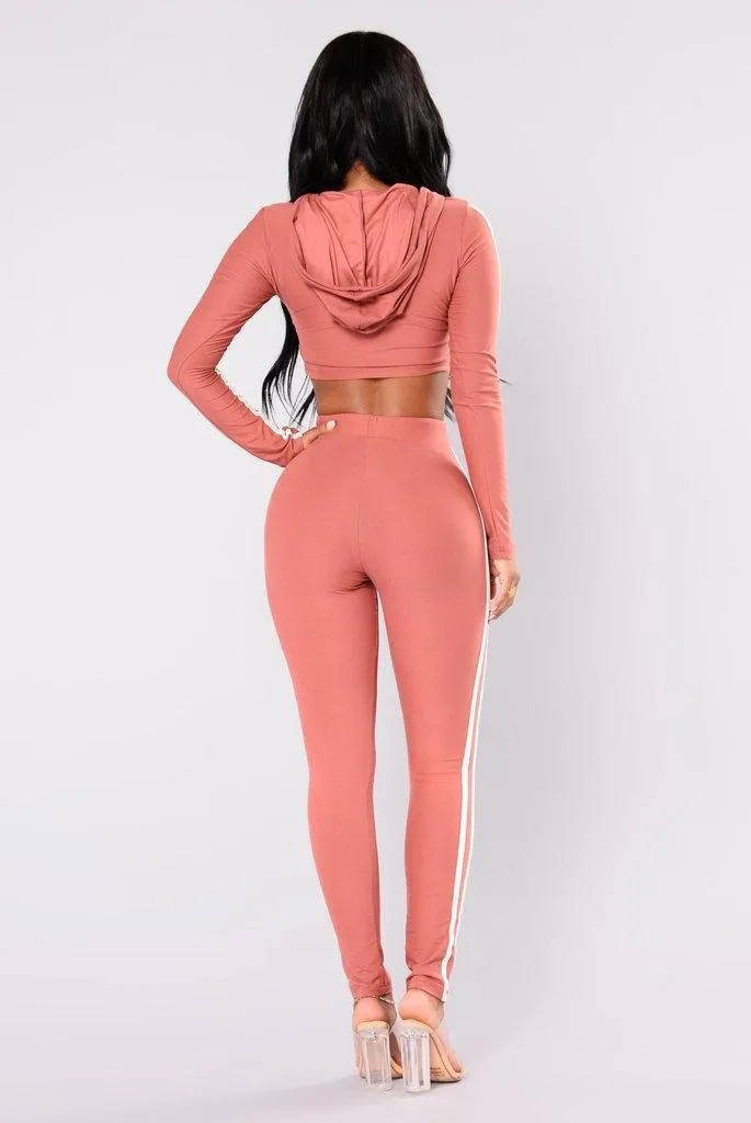 Women Ladies Tracksuit Crop Hoodies Sweatshirt Pants Sets Slim Wear Casual Suit