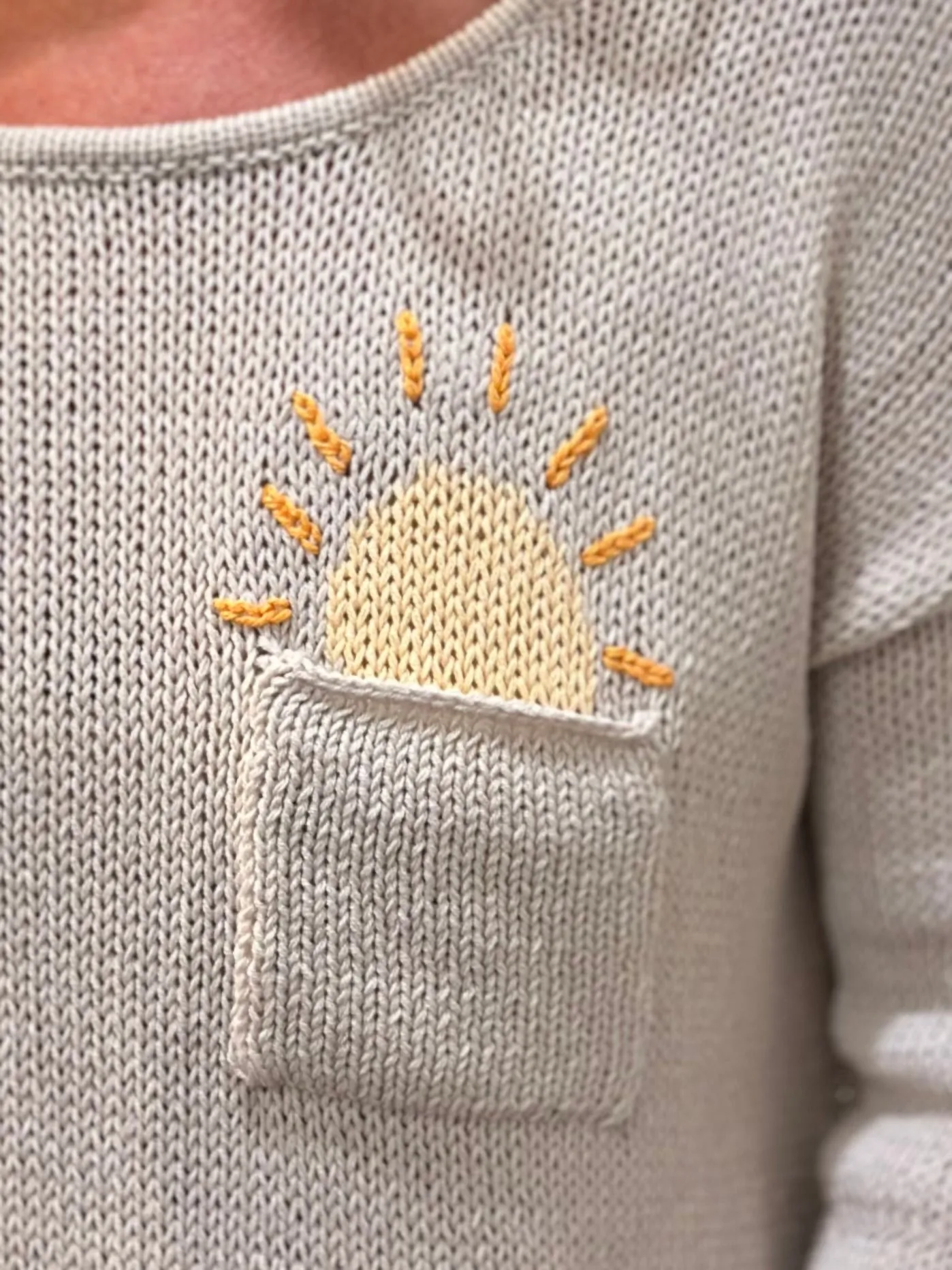 Wooden Ships Pocket Full of Sunshine Crew Cotton Sweater