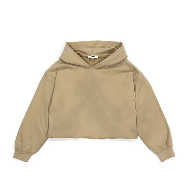 XB Women's Jayden French Terry Hood Top Taupe