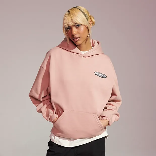 Y2K Orbit Hoodie in Lotus Pink - Trendy Vintage Style with Soft Fabric and Comfortable Fit